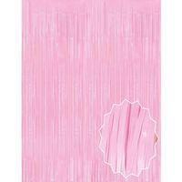 Soft Pembe Püsküllü Kapı Perdesi