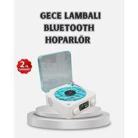 3-ü-1 Gece Işığı Bluetooth Hoparlör Dijital Saat Vintage Plak Çalar Tasarımlı