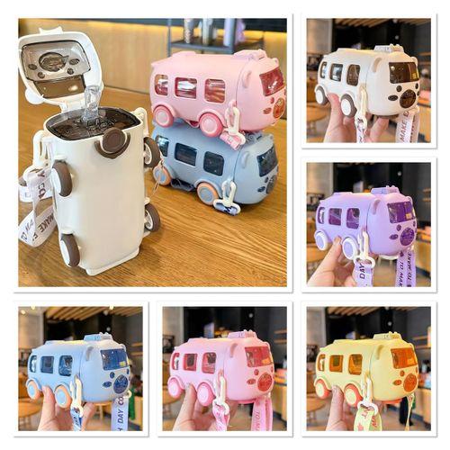 Otobüs Tasarımı Pipetli Su Matarası 500 Ml