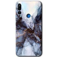 Huawei Y9 Prime 2019 Kılıf Baskılı Kapak - Otantik Mermer +Tam Kaplayan Mat Seramik