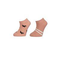 Bibaby Bibaby Biorganic Çizgili 2'Li Yaş Patik Çorap 68429 Pembe