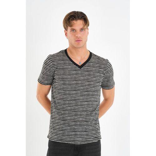 ALEXANDERGARDI V Yaka Çizgili T-shirt
