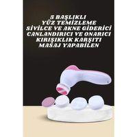 İkili Cilt Bakım Seti 5 Başlıklı Yüz Temizleme Ve Masaj Aleti Canlandırıcı Ve Onarıcı