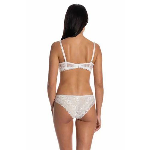 Dolgusuz Full Dantelli Sütyen Takımı Lacivert