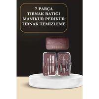 7 Parça Manikür Pedikür Seti El Ayak Bakımı Çantalı Paslanmaz Çelik