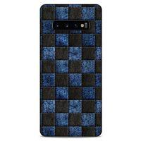 Samsung Galaxy S10 Plus Kılıf Patchwork (9) Kılıf Siyah Mavi