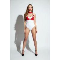 Kırmızı Göğüs Harness Parlak Suni Deri Halka Detaylı - Brf1226