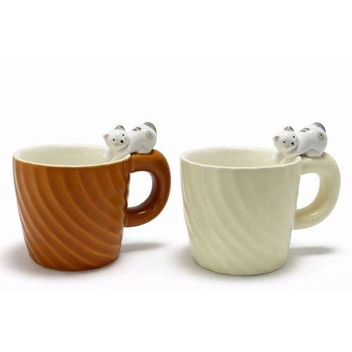 3d Kedi Figürlü Desenli Kupa Bardak Alk5033