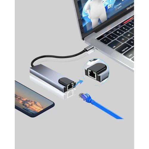 Type-c Çoklu Dönüştürücü – Alüminyum Gövde, Hızlı Veri Aktarımı Ve Şarj Desteği