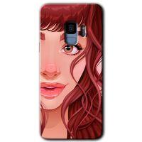 Galaxy S9 Kılıf HD Desen Baskılı Arka Kapak - Kızıl Kız