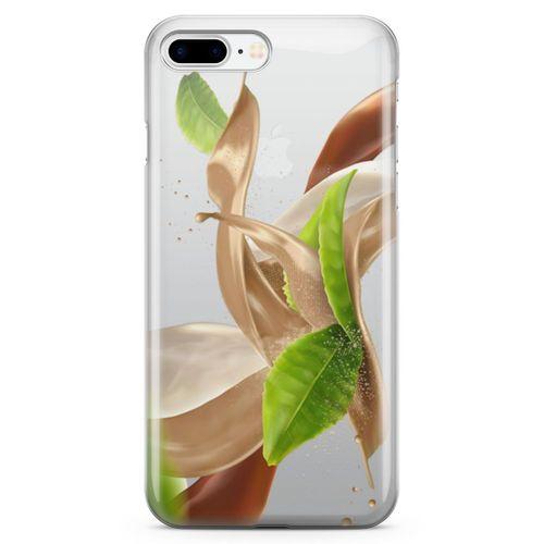 Apple iPhone 8 Plus Kılıf Süt Çay Nane Arka Kapak Koruma Desenli Full Koruyucu