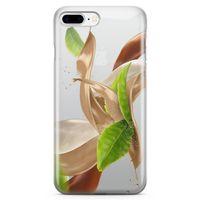 Apple iPhone 8 Plus Kılıf Süt Çay Nane Arka Kapak Koruma Desenli Full Koruyucu