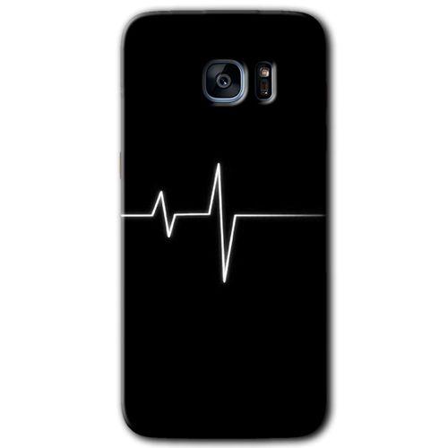 Galaxy S7 Edge Kılıf HD Desen Baskılı Arka Kapak - Heart Rytm