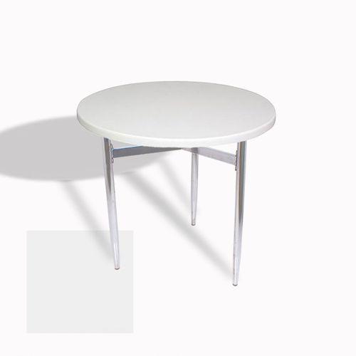 Dockers Venedik Masa Yuvarlak Çap 70 kromnikel (Werzalit, Wermodin veya Allzalit Tabla) - Beyaz