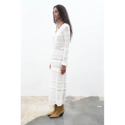 Mirca Maxi Fırfır Detaylı Örme Elbise 2798