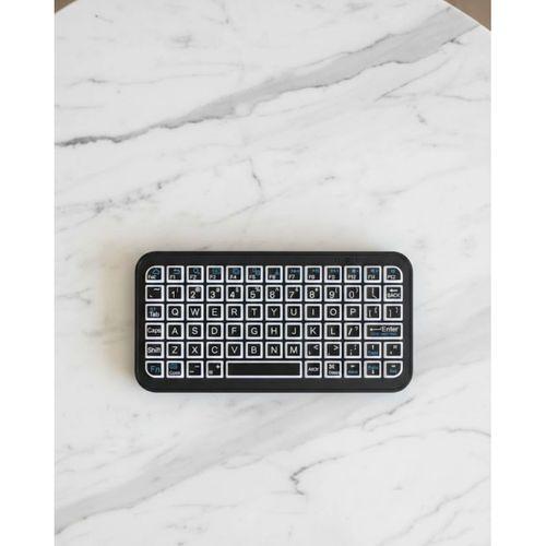 Siyah Kablosuz Mini Rgb Işıklı Klavye Bluetooth 5.2 İnce Tasarım