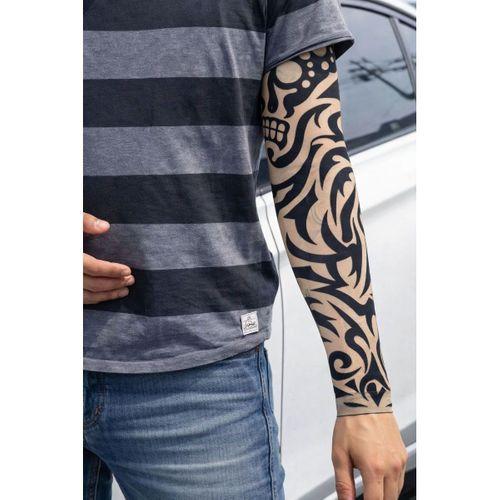 Giyilebilir Kol Dövmesi Çorap Dövme 3D Baskılı Kol Bacak Dövme 2 Adet Model 9