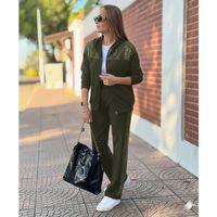 Kadın Uzun Kollu önden Fermuarlı Pul Payetli Alt üst Viskon Iki Iplik Takım