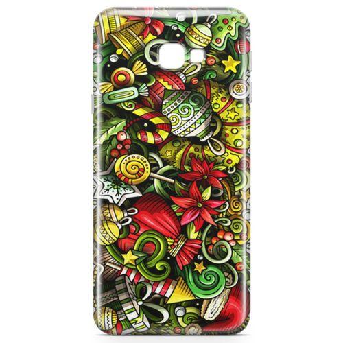 Samsung Galaxy J4 Plus Kılıf Ev Süsleri Doodle Arka Kapak Koruma Desenli Full Koruyucu