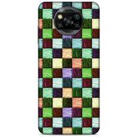 Xiaomi Redmi Poco X3 Kılıf Patchwork (6) Silikon Kılıf Su Yeşili