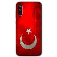 Xiaomi Mi 9 Kılıf HD Desen Baskılı Arka Kapak - Albayrak + Kırılmaz Cam