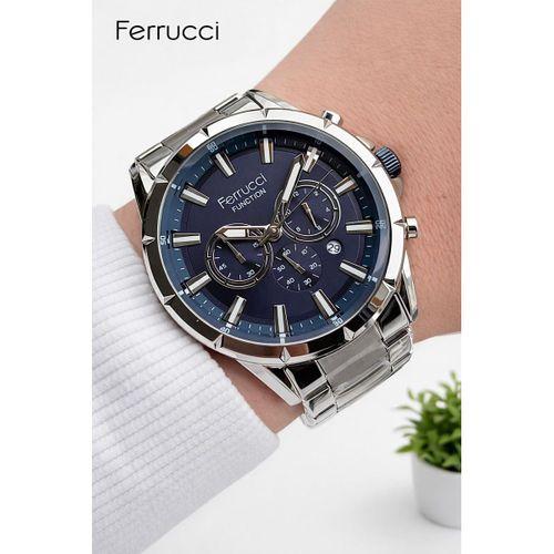 Ferrucci İç Fonksiyonları Aktif 30 Mt Suya Dayanıklı Çelik Kordonlu Erkek Kol Saati NSDKH4482.2