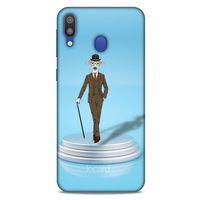 Samsung Galaxy M20 Kılıf FunnyMaX (45) Liquid Air Kılıf Açık Mavi Köpek