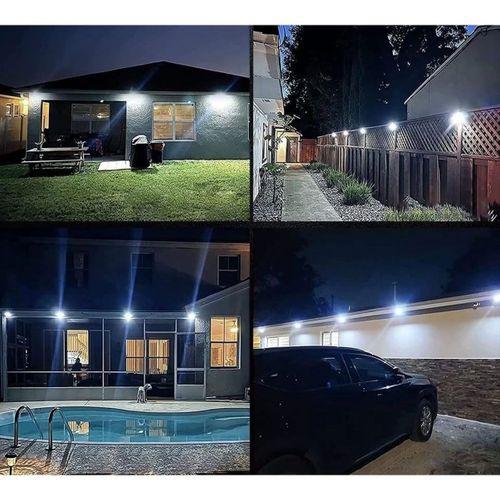 100 Led Dış Mekan Solar Aydınlatma Fotoselli Solar Lamba Hareket Sensörlü