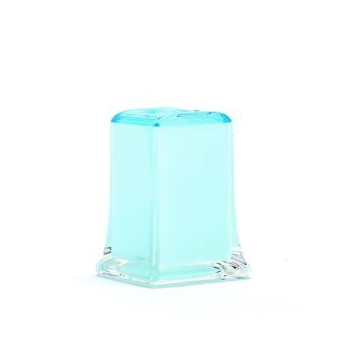 2 Adet Diş Fırçalık Buz Mavisi Akrilik 6X6X11Cm Banyo Seti