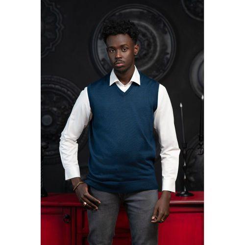 V Yaka Regular Fit Yünlü Kolsuz Triko Süveter