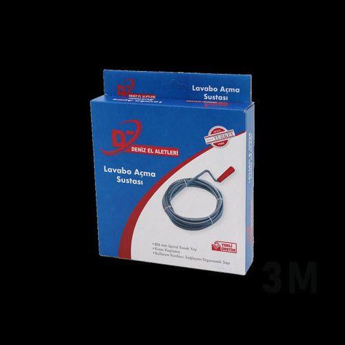3 m Spiral Esnek Yay Lavabo ve Gider Boru Açıcı