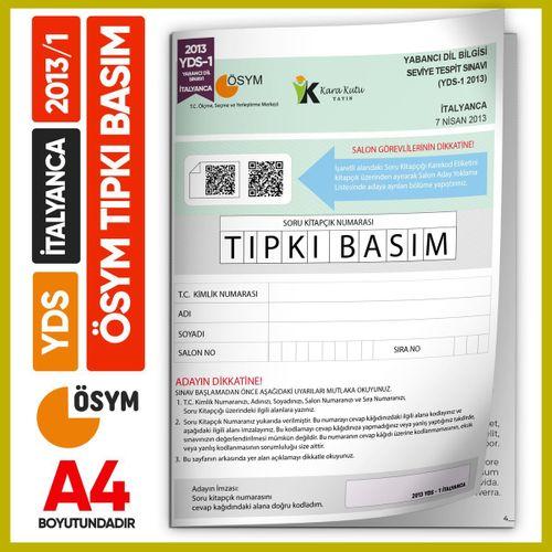 YDS İtalyanca 2013/1 Yabancı Dil Sınavı ÖSYM Tıpkı Basım Çıkmış Soru Deneme Kitapçığı (e-YDS uygun)