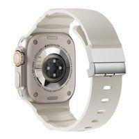 Apple Watch 10 46mm Zore KRD-145 Metal Tokalı Silikon Kordon