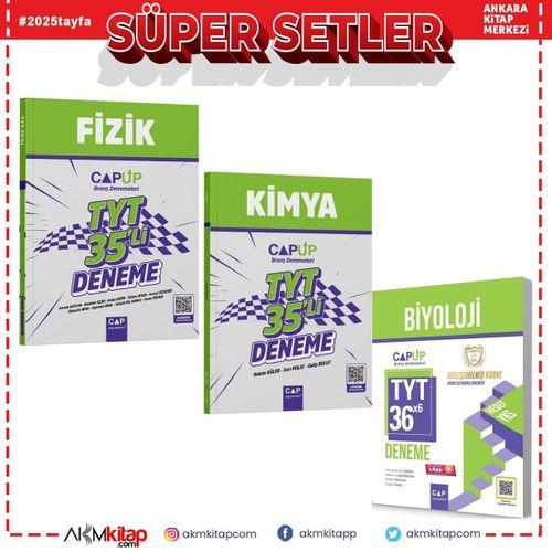 Çap Yayınları TYT Fizik Kimya ve Biyoloji Deneme Seti 3 Kitap