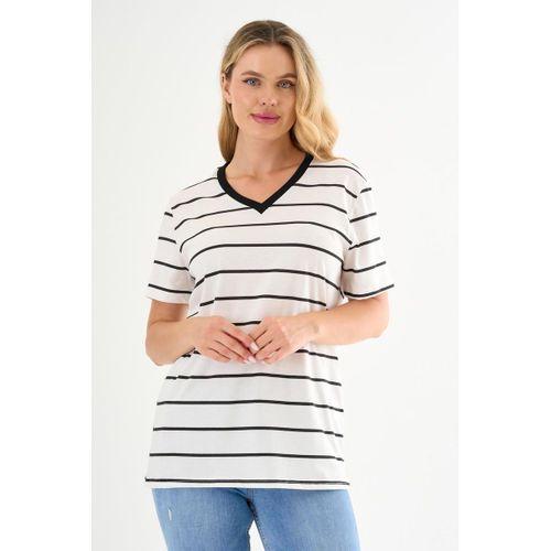 ALEXANDERGARDI V Yaka Çizgili T-shirt
