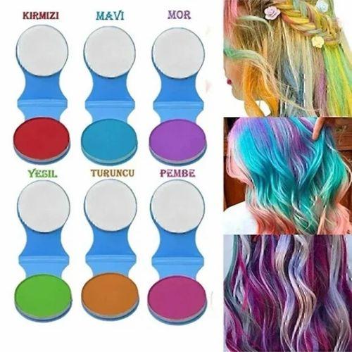 6'lı Geçici Saç Tebeşiri Seti