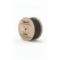 QPORT Q-CATFULL 500 M  LSZH CAT6 OUTDOOR  23AWG 0.58MM %100 BAKIR SİYAH KABLO