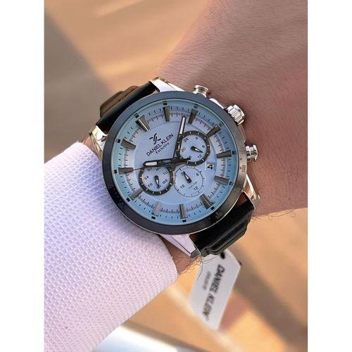 Daniel Klein Erkek Kol Saati 30 Metre Suya Dayanıklı Deri Kayış Kordon + Bileklik Hediyeli VS.BLKT.0670