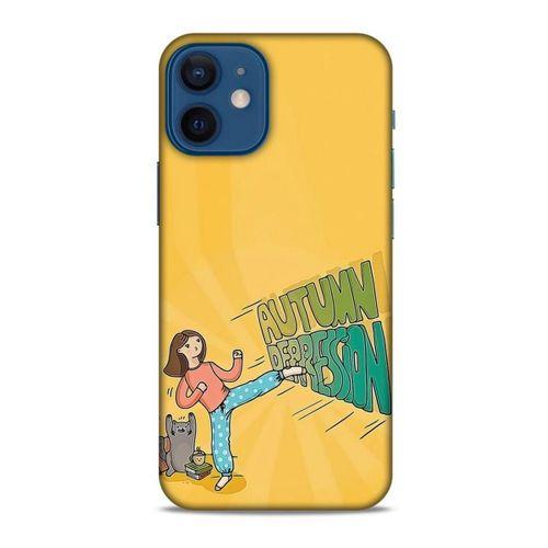 Apple iPhone 12 Mini Kılıf Depresyon (44) Tough Armor Kılıf Mor Kahve