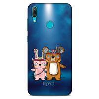 Huawei Y7 Prime 2019 Kılıf FunnyMaX (2) Kabı Lacivert Beyaz