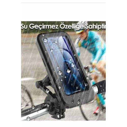 Gidon Bağlantılı Su Geçirmez Mıknatıslı Motorsiklet Telefon Tutucu