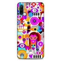 Lopard Huawei P30 Lite Uyumlu Kılıf Soyut Sanat (20) Desenli Koruyucu Kılıf