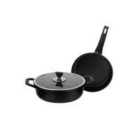 Aryıldız Parma Cast Alu Tencere Set Black 3 Parça