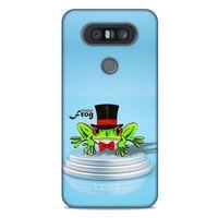 LG K41S - K51S Kılıf FunnyMaX (7) Telefon Kılıfı Açık Mavi Kurbağa