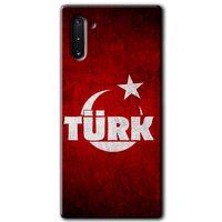 Galaxy Note 10 Kılıf HD Desen Baskılı Arka Kapak - Ayyıldız Türk + Kırılmaz Cam