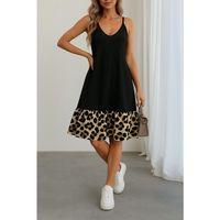 Kadın Ip Detaylı Kısa Elbise Askılı Yuvarlak Yakalı Viskon Etek Süprem Elbise