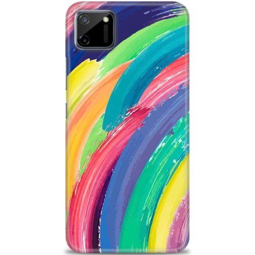 Realme C11 Kılıf HD Baskılı Kılıf - Rengarenk + Tam Ekran Koruyucu