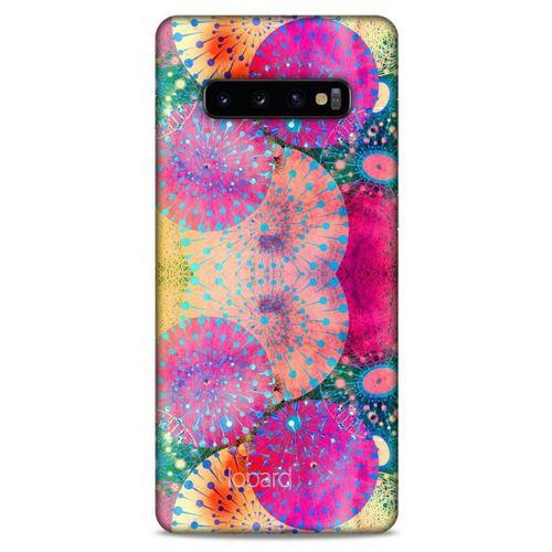 Samsung Galaxy S10 Plus Kılıf Pastel Renkler (47) Crystal Flex Kılıf Fuşya Sarı
