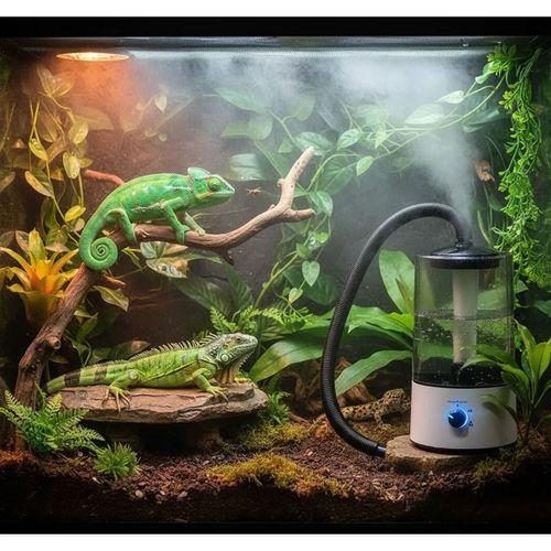 Sürüngen Teraryumu Nemlendirici Sis Makinesi - Ultrasonik Otomatik Buhar Üretici | Bukalemun, İguana, Gecko İçin