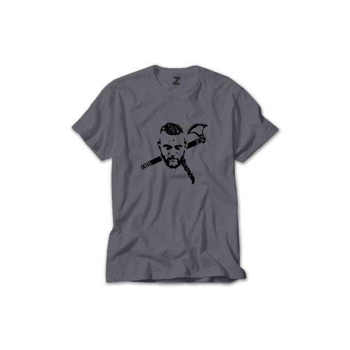 Vikings Ragnar Stencil Renkli Tişört Sarı Renkli